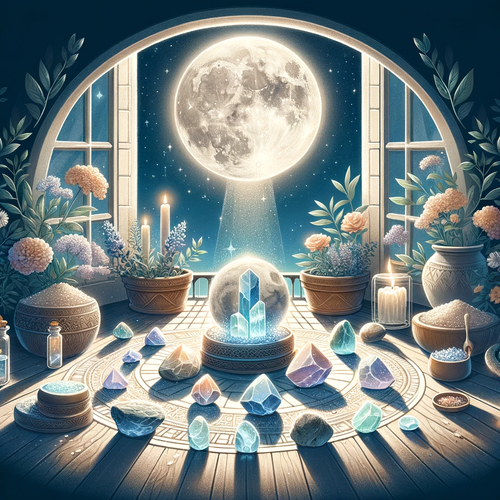 L'éclat des Pierres Sous la Pleine Lune : Un Guide sur la Purification à la Lumière Lunaire