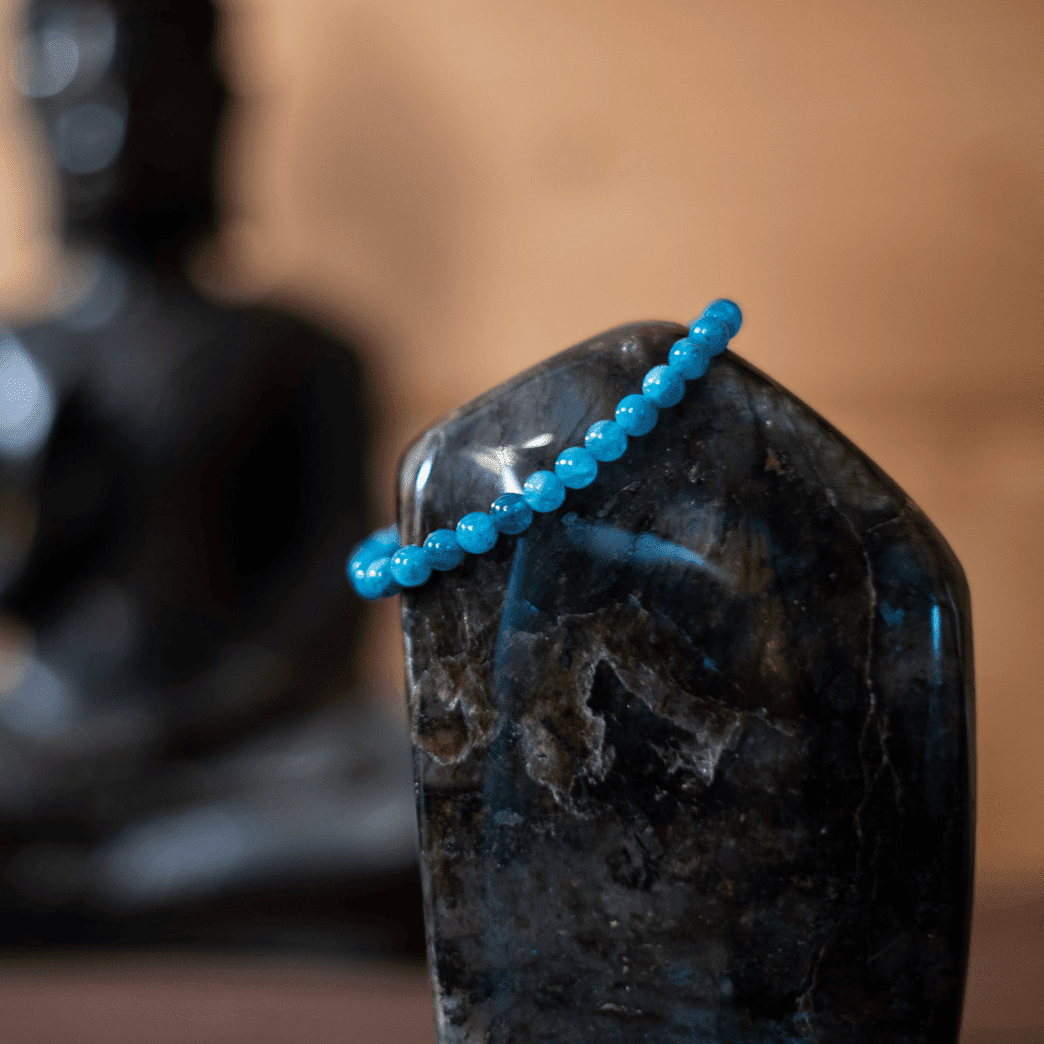 Bracelet Apatite - Pierre naturelle de lithothérapie - Chantal Vereyen