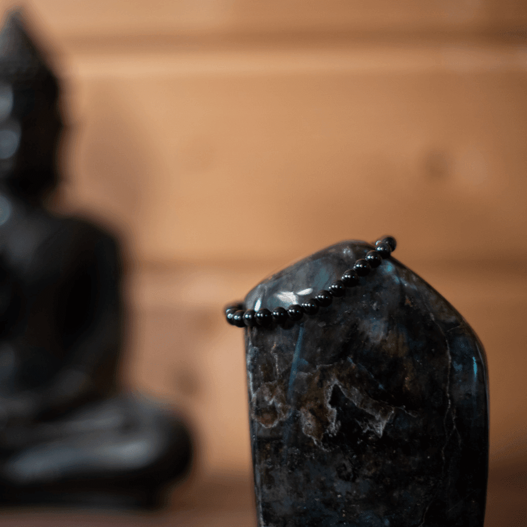 Bracelet Obsidienne noire - Pierre naturelle de lithothérapie - Chantal Vereyen